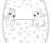 Coloriage et dessins gratuit Ouefs Hatchimals &agrave; d&eacute;couper à imprimer