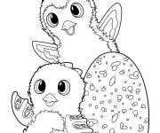 Coloriage Penguala et Draggle de Hatchimals