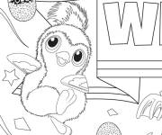 Coloriage Penguala rose de Hatchimals