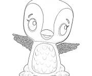 Coloriage Pingouin heureux Hatchimals