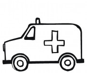 Coloriage Ambulance de L'H&ocirc;pital
