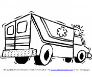 Coloriage Ambulance maternelle