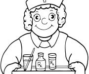 Coloriage Dr&ocirc;le d'infirmi&egrave;re