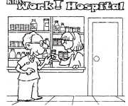 Coloriage Enfants qui travaillent &agrave; L'H&ocirc;pital