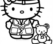 Coloriage Hello Kitty Docteur Disney