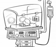 Coloriage H&ocirc;pital B&eacute;b&eacute; nouveau-n&eacute;
