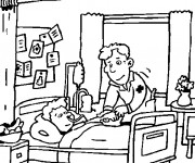 Coloriage H&ocirc;pital pour r&eacute;cup&eacute;rer