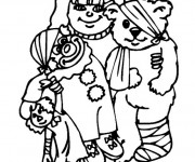 Coloriage L'ours blessé