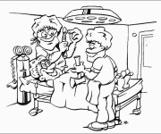 Coloriage Le Dentiste comique