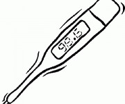 Coloriage Le thermom&egrave;tre