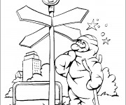 Coloriage Patient se dirige vers L'h&ocirc;pital
