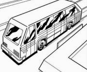 Coloriage Bus de Hot Wheels pendant la course
