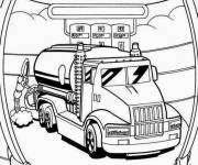 Coloriage Camion-citerne de Hot Wheels
