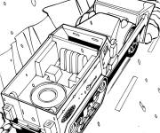 Coloriage et dessins gratuit Camion de course Hot Wheels à imprimer