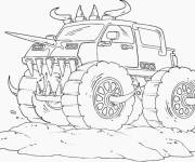 Coloriage Camion monstre pleine de dents