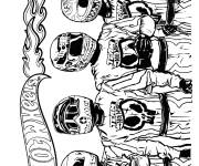 Coloriage Equipe de pilote Hot Wheels