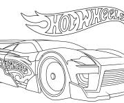 Coloriage Hot Wheels avec logo