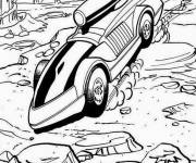Coloriage Hot Wheels camion dans le desert