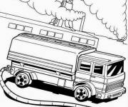 Coloriage Hot Wheels Camion de pompiers
