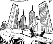 Coloriage Hot Wheels City Pontiac G8