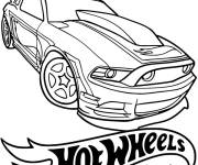 Coloriage Hot Wheels Ford Mustang