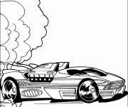 Coloriage Hot Wheels Lamborghini sur la piste