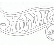 Coloriage et dessins gratuit Hot Wheels Logo de Mattel à imprimer