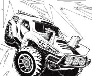 Coloriage Hot Wheels monster Truck tout-terrain