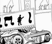 Coloriage Hot Wheels Twang Thang pendant le cancer