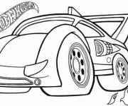 Coloriage et dessins gratuit Hot Wheels voiture avec spoiler à imprimer