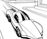 Coloriage Hot Wheels voiture de course