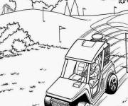 Coloriage Hot Wheels voiture de Golf
