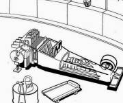 Coloriage Hot Wheels voiture de service de r&eacute;paration