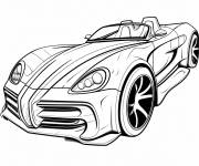 Coloriage Hot Wheels voiture de sport ps