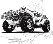 Coloriage Hot Wheels voiture Jeep