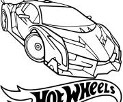 Coloriage Hot Wheels voiture Lamborghini Veneno
