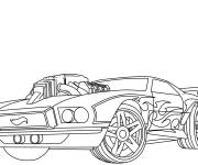 Coloriage Hot Wheels voiture si puissante