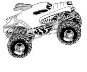 Coloriage Monster Truck de Hot Wheels en forme de chien