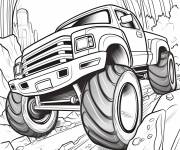 Coloriage Monster Truck tout terrain