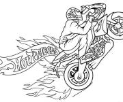 Coloriage Moto de Hot Wheels a d&eacute;coll&eacute;