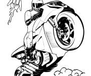 Coloriage Moto Hot Wheels &agrave; motifs