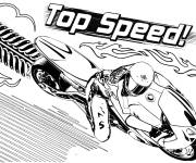 Coloriage Moto Top Speed Hot Wheels