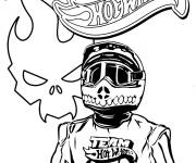 Coloriage Pilote Hot Wheels