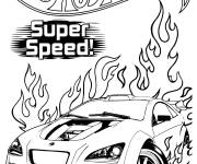 Coloriage Super Speed voiture de course