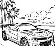 Coloriage Voiture Camaro Sunset Drive de Hot Wheels
