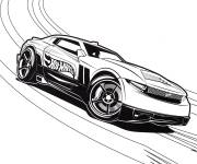 Coloriage Voiture de course sur piste