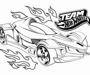 Coloriage Voiture de future de l'&eacute;quipe Hot Wheels