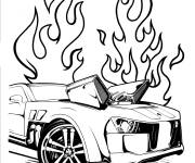 Coloriage Voiture de Hot Wheels pour les fans des courses