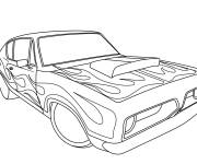 Coloriage Voiture Hot Wheels Dodge Challenger