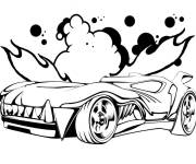 Coloriage Voiture Hot Wheels pleine de dents